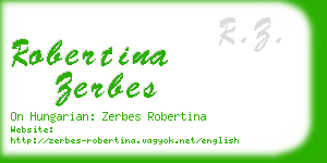 robertina zerbes business card